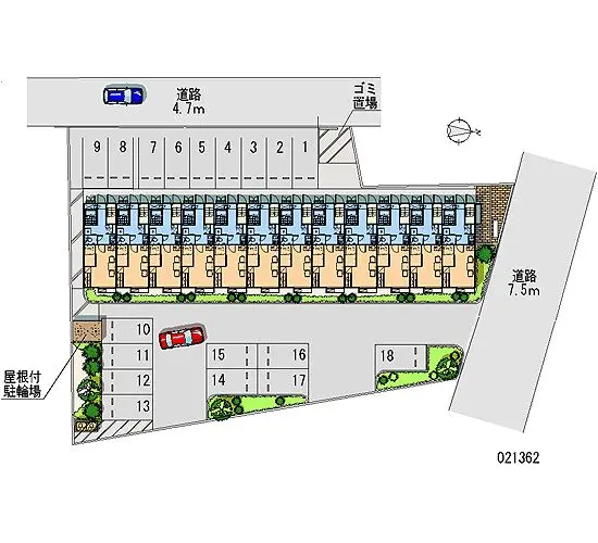 ★手数料０円★小牧市中央６丁目　月極駐車場（LP）